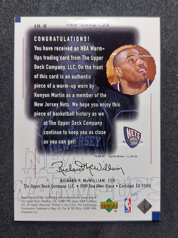 2000-01 Upper Deck Encore Warm-Ups Kenyon Martin