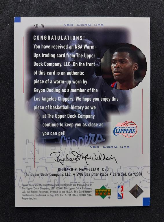 2000-01 Upper Deck Encore Warm-Ups Keyon Dooling