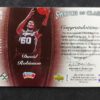 2007-08 NBA SP Game Used Swatch of Class David Robinson