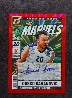 2024-25 Panini Donruss Euroleague Net Marvels Dusko Savanovic Auto 63/99