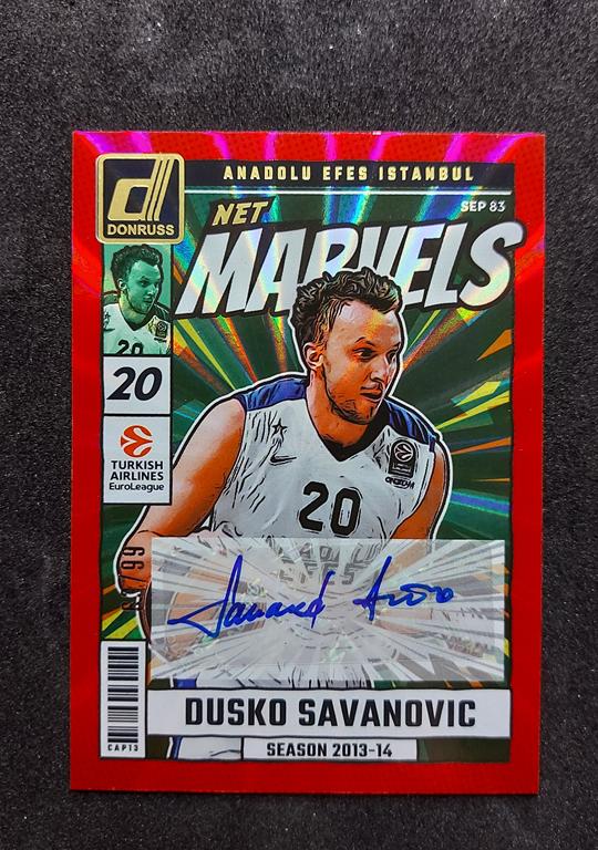 2024-25 Panini Donruss Euroleague Net Marvels Dusko Savanovic Auto 63/99