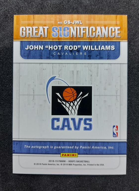 2018-19 Panini Hoops Great Significance John Hot Rod Williams Auto