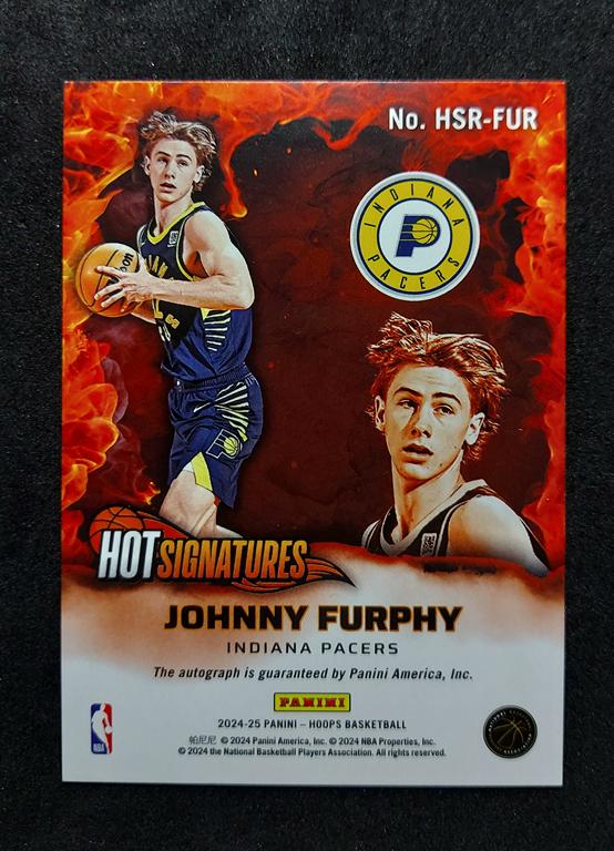 2024-25 Panini Hoops Hot Signatures Johnny Furphy RC Auto
