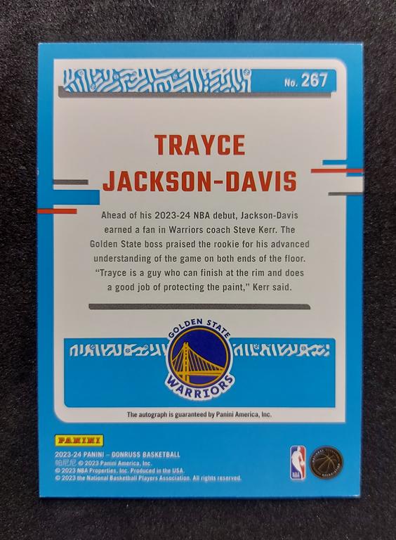 2023-24 Panini Donruss Trayce Jackson-Davis RC Auto 03/25