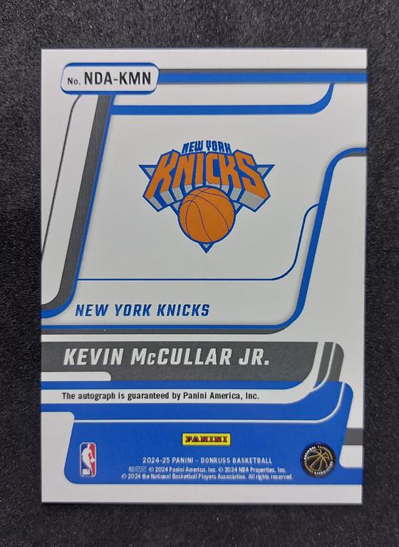 2024-25 Panini Donruss Next Day Auto Kevin McCullar Jr. RC