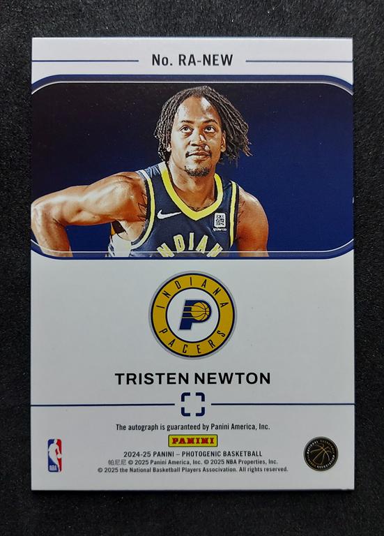 2024-25 Panini Photogenic Tristen Newton RC Auto 07/25
