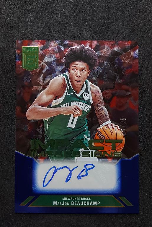 2023-24 Panini Elite Impact Impressions Marjon Beauchamp 15/25 Auto