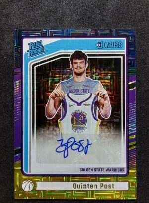 2024-25 Panini Donruss Quinten Post RC Auto 7/8