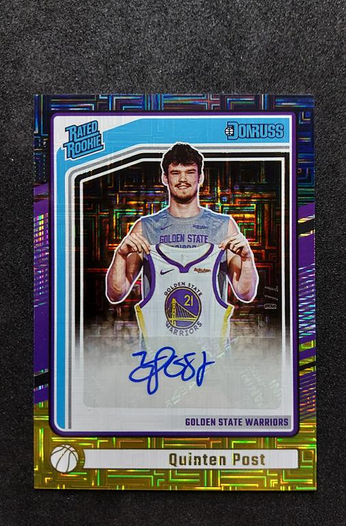 2024-25 Panini Donruss Quinten Post RC Auto 7/8