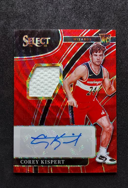 2021-22 Panini Select Corey Kispert RPA Red Wave RC Auto