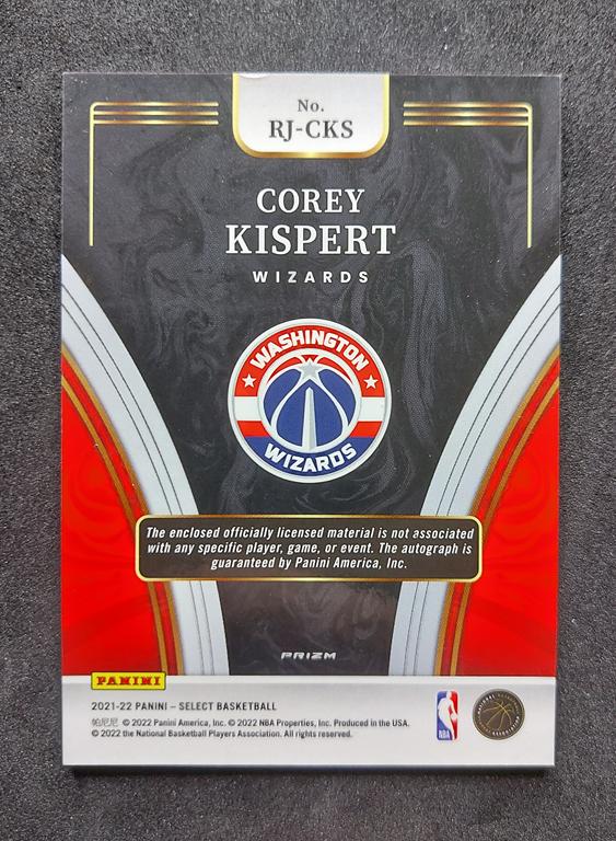2021-22 Panini Select Corey Kispert RPA Red Wave RC Auto