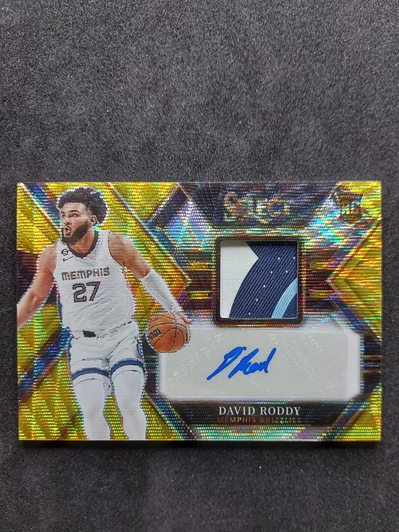 2022-23 Panini Select David Roddy RPA Gold Wave RC Auto 03/10