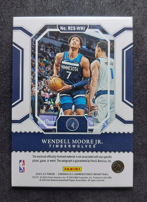 2022-23 Panini Chronicles Cornerstones Wendell Moore Jr RPA RC Auto 1/1