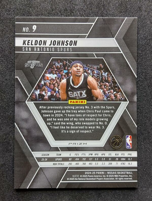 2024-25 Panini Mosaic Keldon Johnson Glitter SP #9