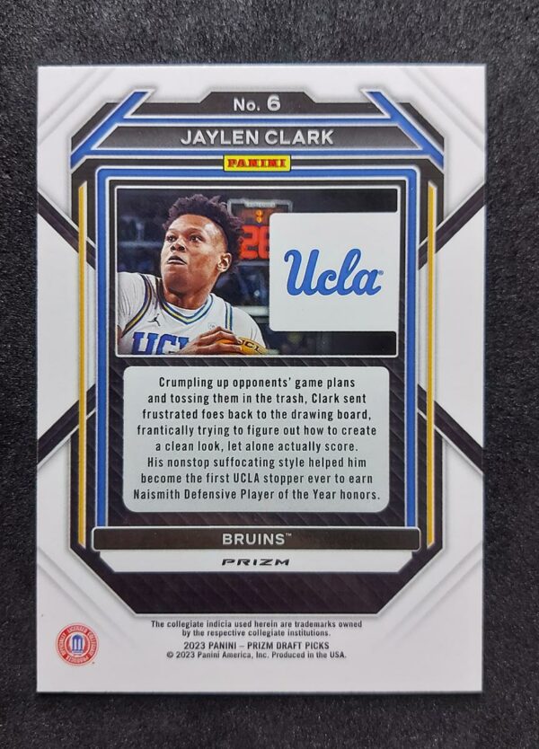 2023-24 Prizm Draft Picks Jaylen Clark Snakeskin SP RC #6
