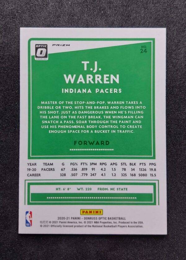 2020-21 Panini Optic T.J. Warren Photon SP #24