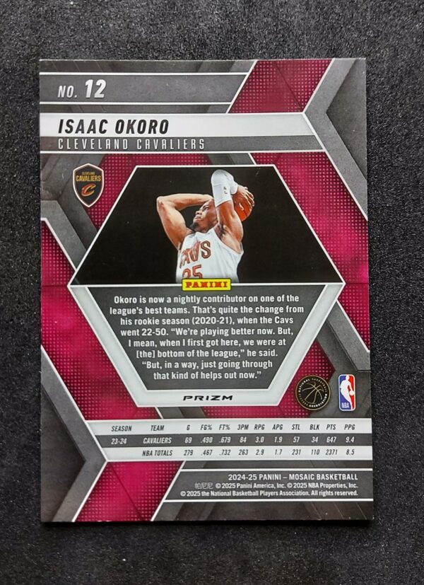 2024-25 Panini Mosaic Isaac Okoro Genesis SP #12