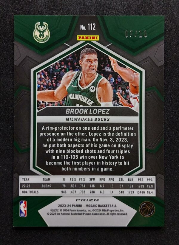 2023-24 Panini Mosaic Brook Lopez 07/10 #112