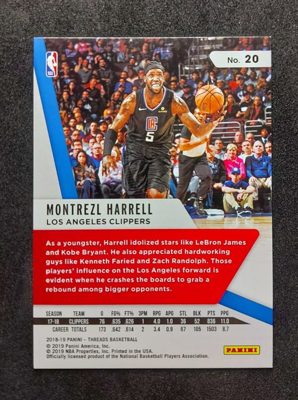 2018-18 Panini Threads Montrezl Harrell 09/10 #20