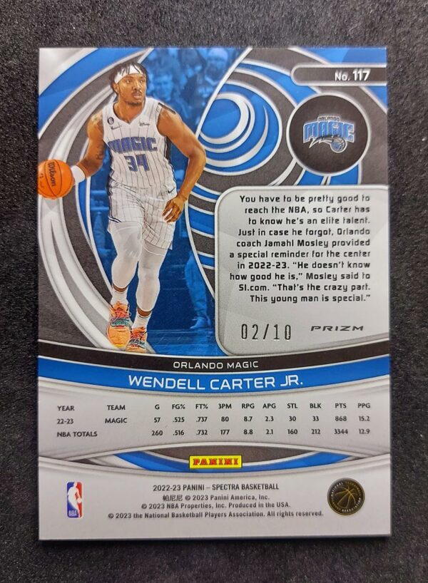 2022-23 Panini Spectra Wendell Carter Jr 02/10 #117