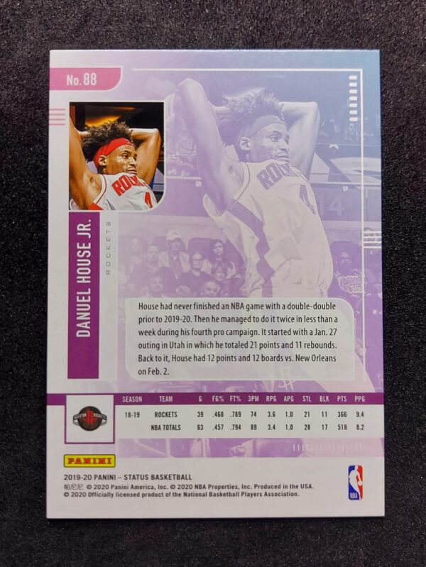 2018-19 Panini Status Danuel House Jr 02/10 #88