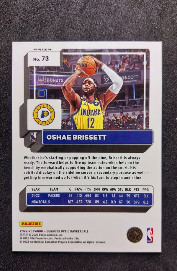 2022-23 Panini Optic Oshea Brissett Gold Wave 10/10 #73