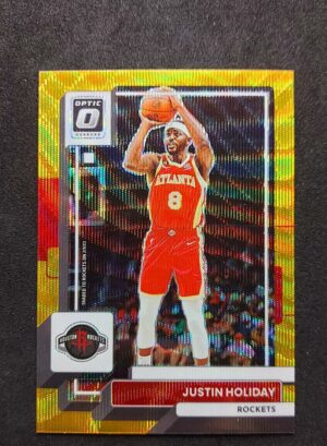 2022-23 Panini Optic Justin Holiday Gold Wave 01/10 #129