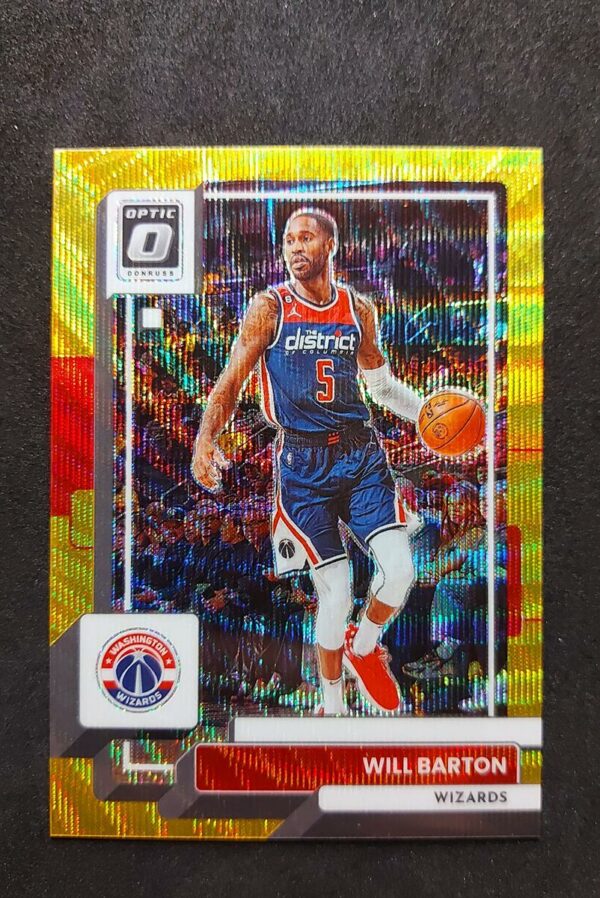2022-23 Panini Optic Will Barton Gold Wave 01/10 #166