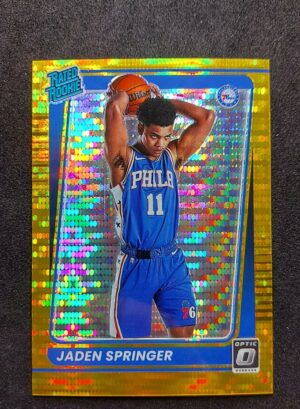2021-22 Panini Optic Jaden Springer Fast Break Gold RC 07/10 #197