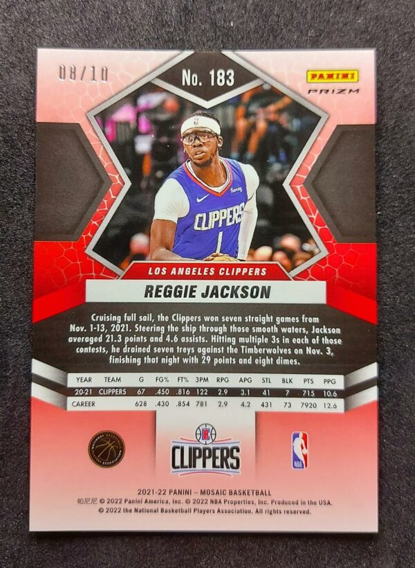 2021-22 Panini Mosaic Reggie Jackson 08/10 #183
