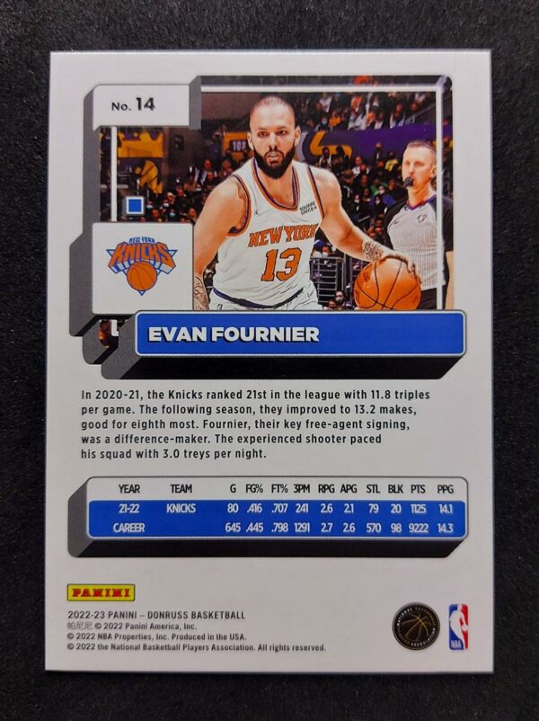 2022-23 Panini Donruss Evan Fournier Gold Choice 08/10 #14