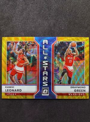 2022-23 Panini Optic All Stars Kawhi Leonard Draymond Green Gold Wave 08/10 #15