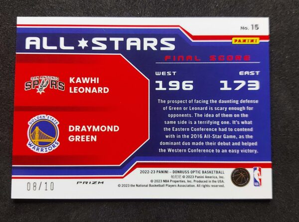 20260426_220448 2022-23 Panini Optic All Stars Kawhi Leonard Draymond Green Gold Wave 08/10 #15