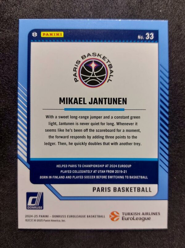 2024-25 Panini Donruss Euroleague Mikael Jantunen 58/75 #33
