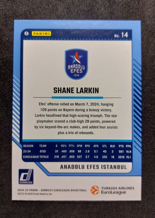 2024-25 Panini Donruss Euroleague Shane Larkin 021/275 #14