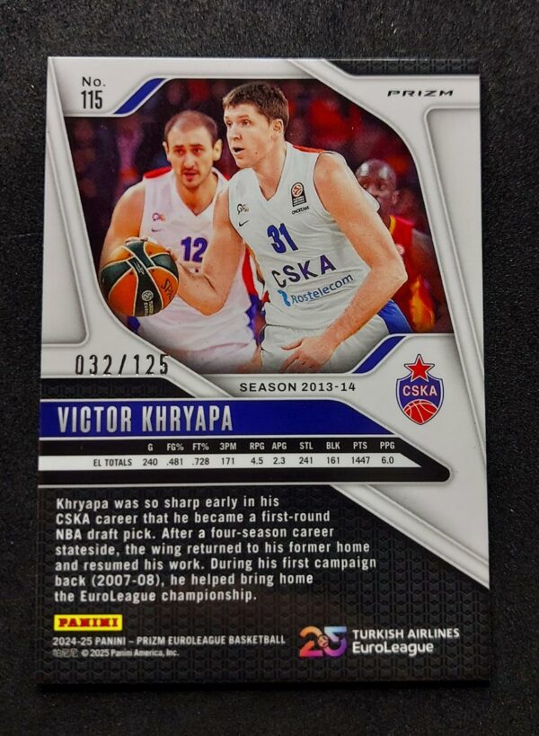 2024-25 Panini Prizm Euroleague Victor Khryapa 032/125 #115