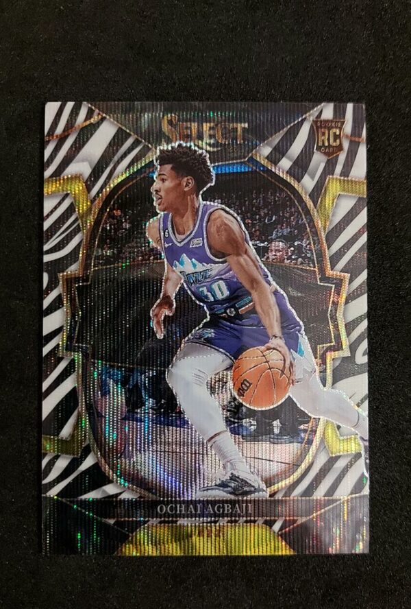 2022-23 Panini Select Ochai Agbaji Zebra RC SP #96