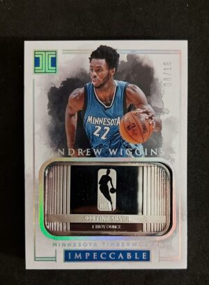 2016-17 Panini Impeccable Silver Bar Andrew Wiggins 08/16