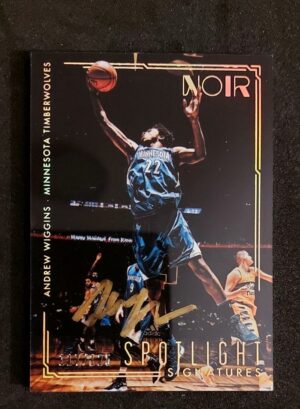 2016-17 Panini Noir Spotlight Signatures Andrew Wiggins 117/125 Auto
