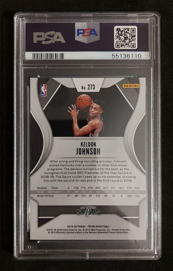 2019-20 Panini Prizm Keldon Johnson RC #273 PSA 10