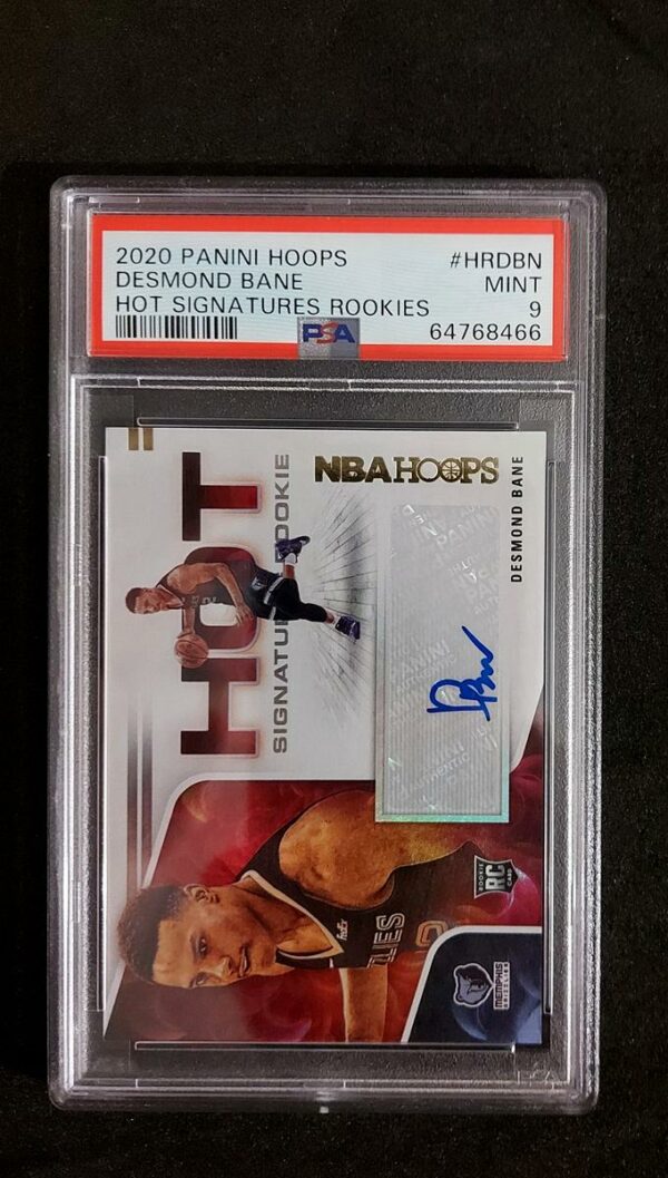 2020-21 Panini Hoops Hot Signatures Desmond Bane RC Auto PSA 9