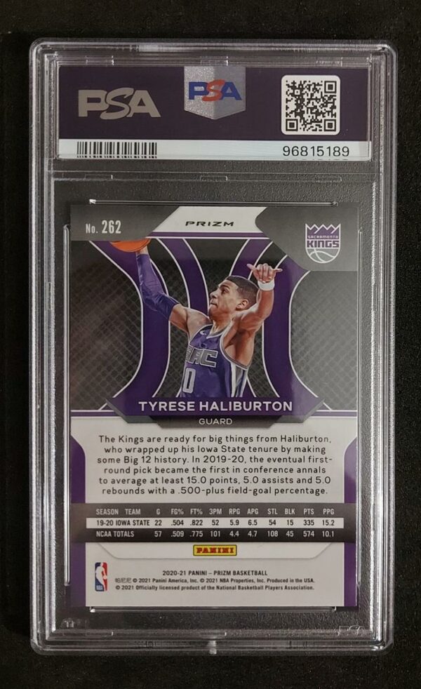 2020-21 Panini Prizm Tyrese Haliburton Silver RC PSA 9