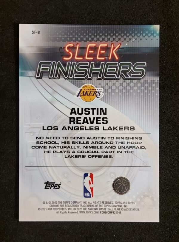 2025-26 Topps Chrome Sleek Finishers Austin Reaves 051/199