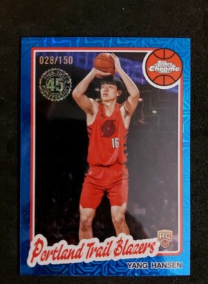 2025-26 Topps Yang Hansen 028/150 RC 45th Anniversary Chrome