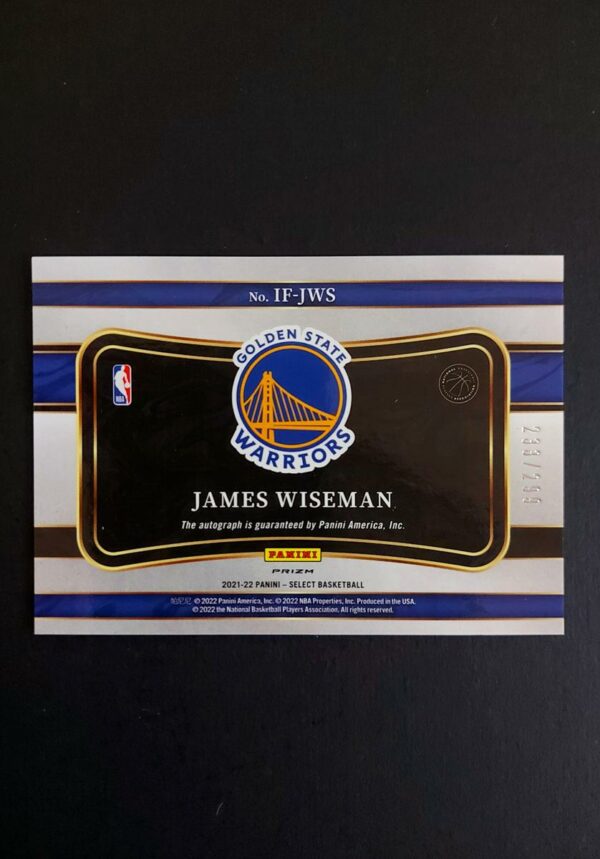 2021-22 Panini Select In Flight James Wiseman Prizm Auto 233/299