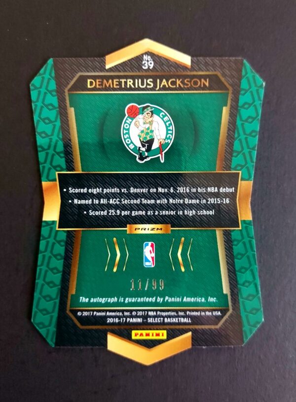 2016-17 Panini Select Demetrius Jackson 11/99 Auto