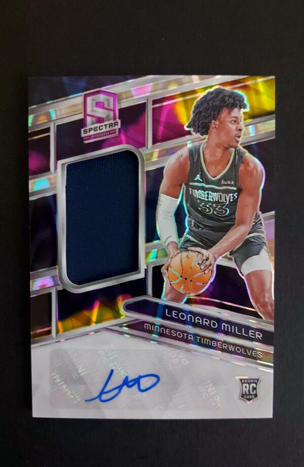 2023-24 Panini Spectra Leonard Miller 37/75 RC Auto Jersey