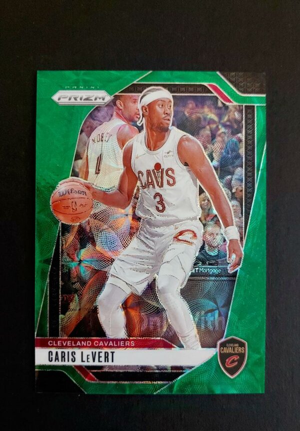 2024-25 Panini Prizm Caris Levert 3/8 #71 Green Choice Jersey Number