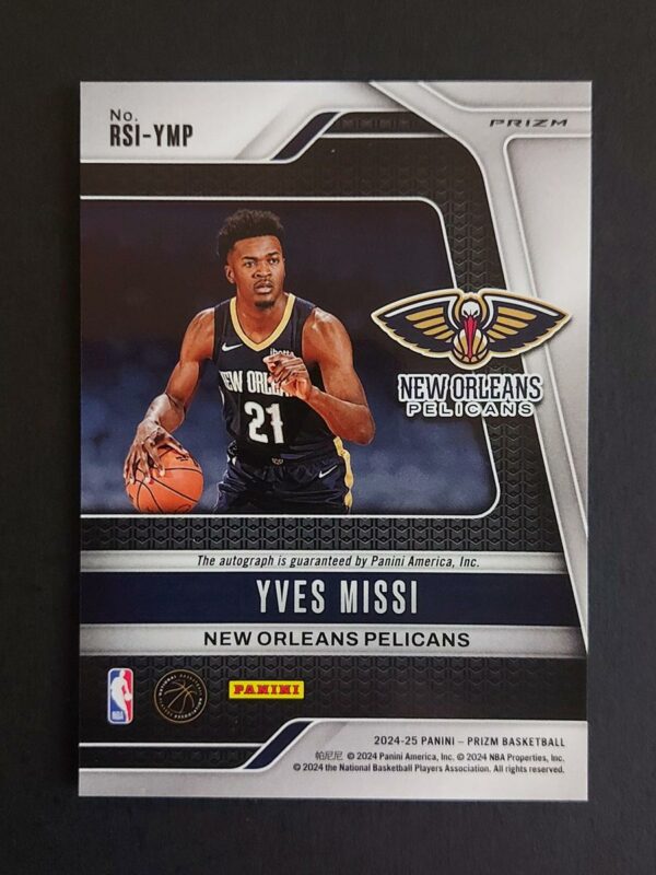 2024-25 Panini Prizm Yves Missi RC Auto Silver