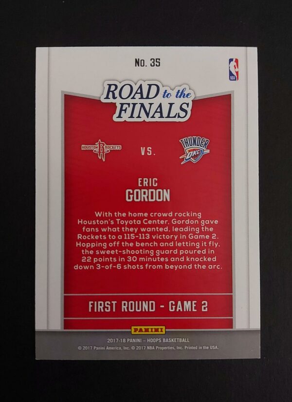 2017-18 Panini Hoops Road to the Finals Eric Gordon 1711/2017